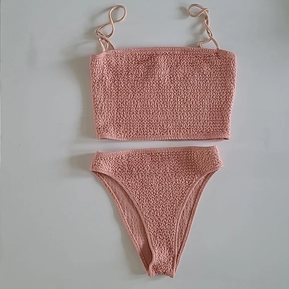 Same Los Angeles Texture Tankini Set - Picture 2 of 4